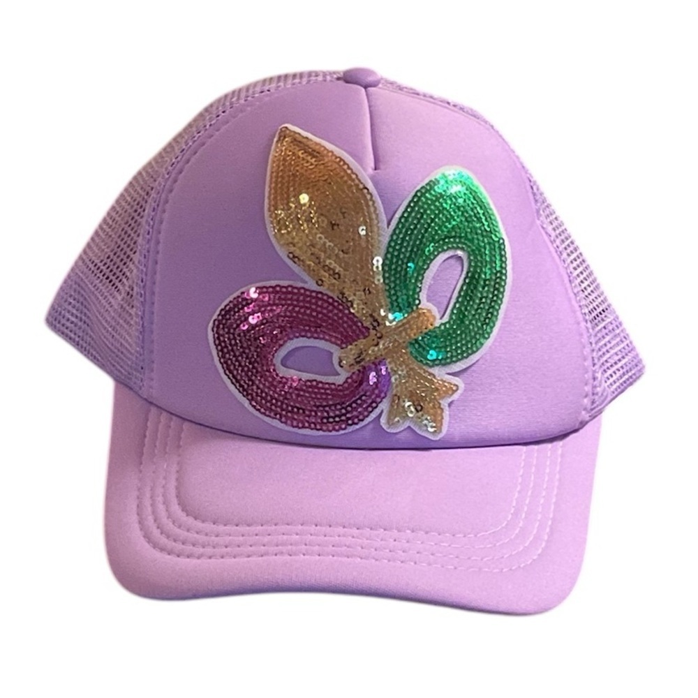 Lavender Mardi Gras Baseball Hat - Picture 2 of 6